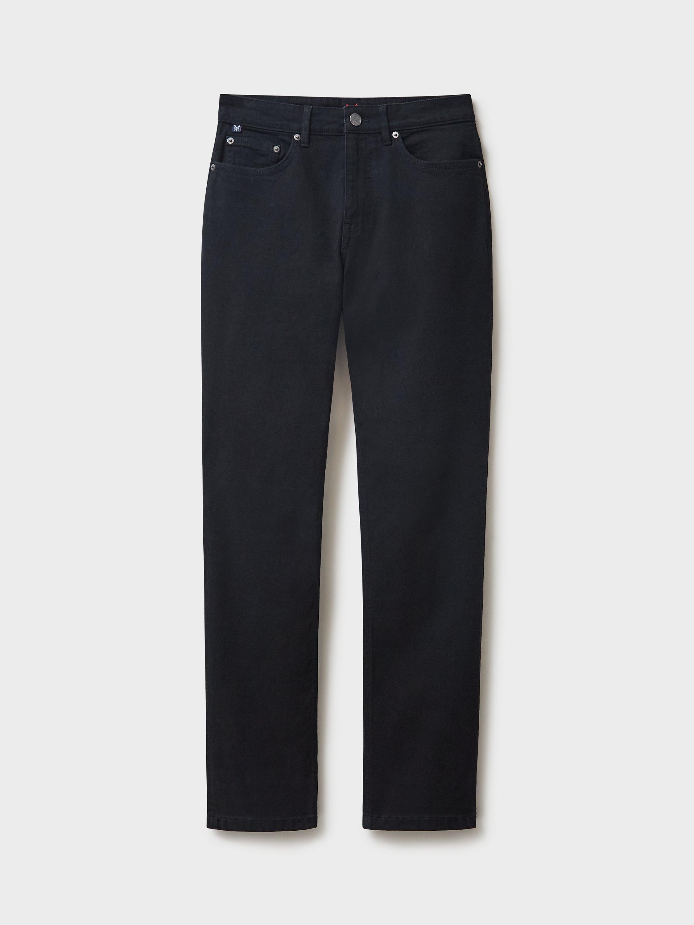 Product image 4 of 5, which shows Crew Clothing Spencer Slim Leg Jeans, Black, 30R