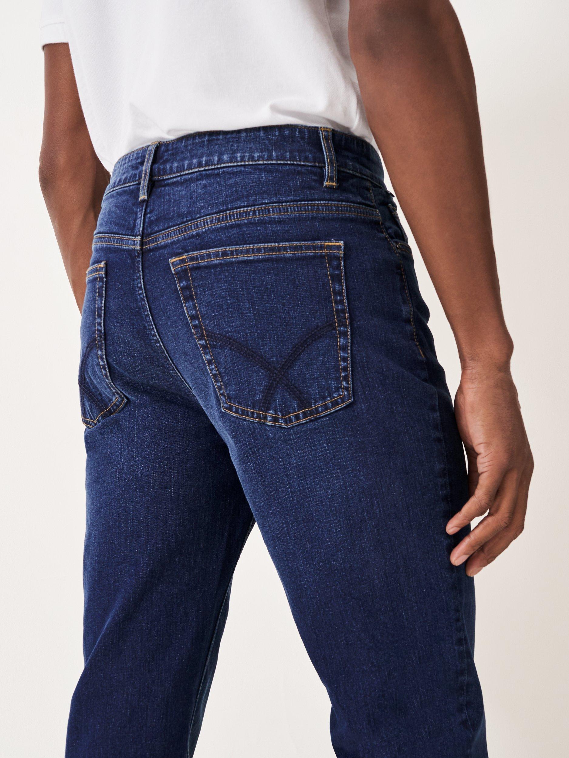 Product image 4 of 5, which shows Crew Clothing Spencer Slim Leg Jeans, Mid Blue, 30R