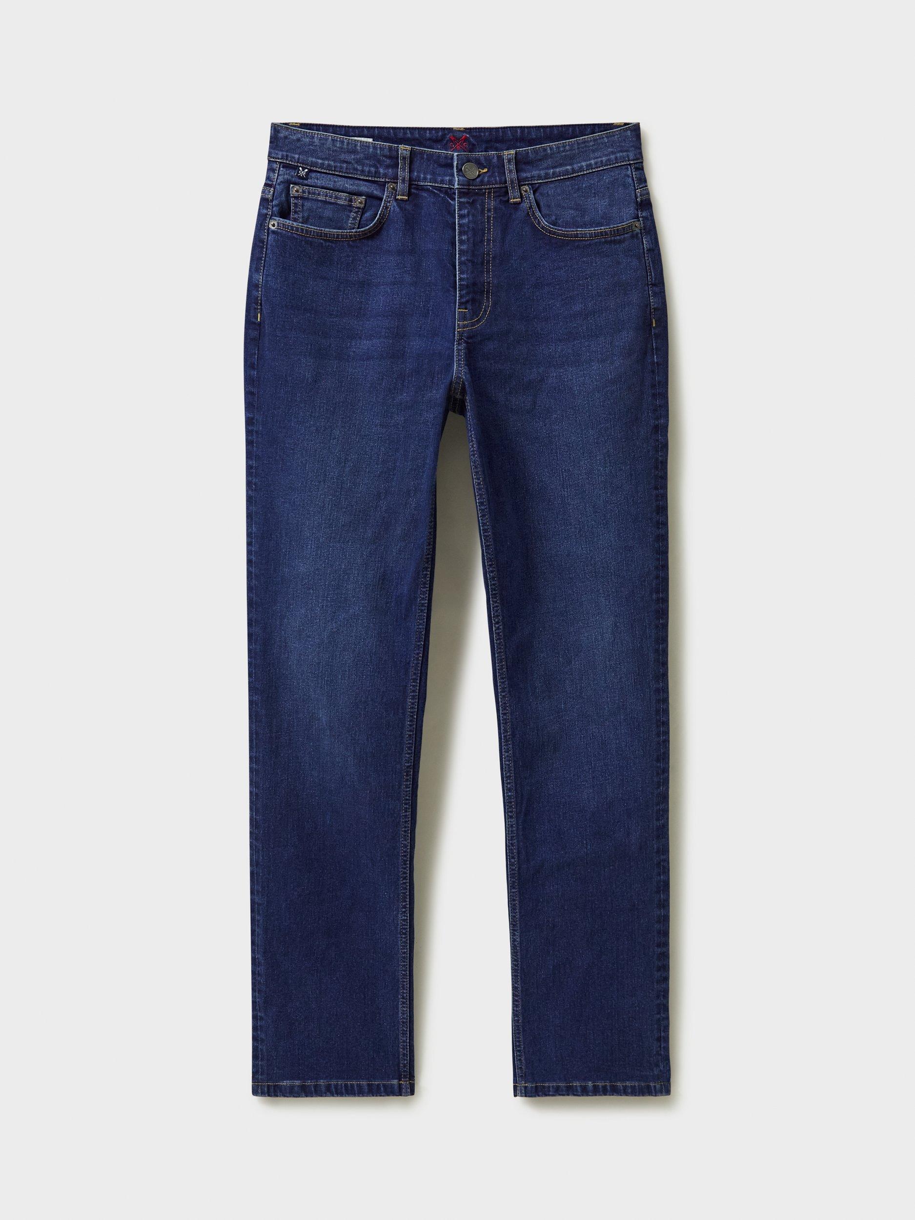 Product image 5 of 5, which shows Crew Clothing Spencer Slim Leg Jeans, Mid Blue, 30R