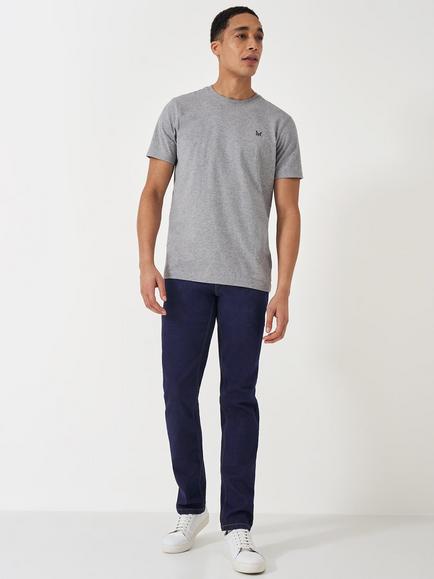 Crew Clothing Parker Straight Leg Jeans, Bright Blue