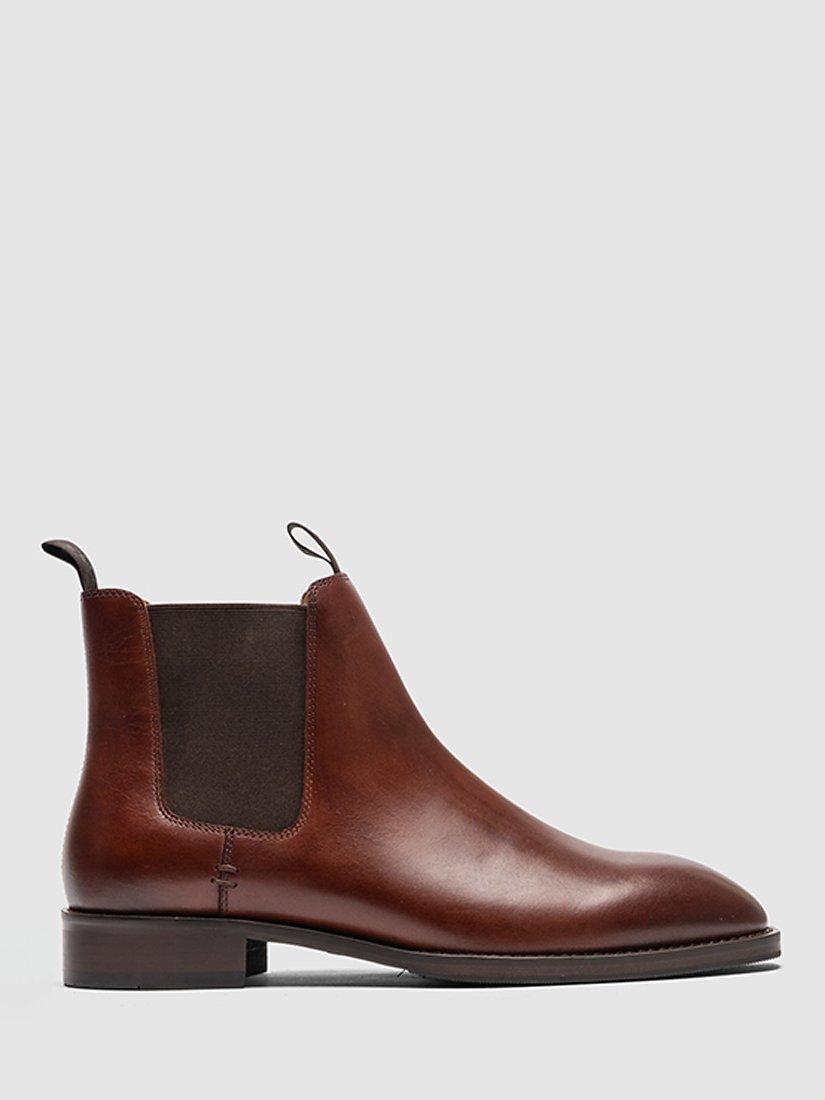 Rodd & Gunn Farmlands Leather Chelsea Boots, Chestnut, 6