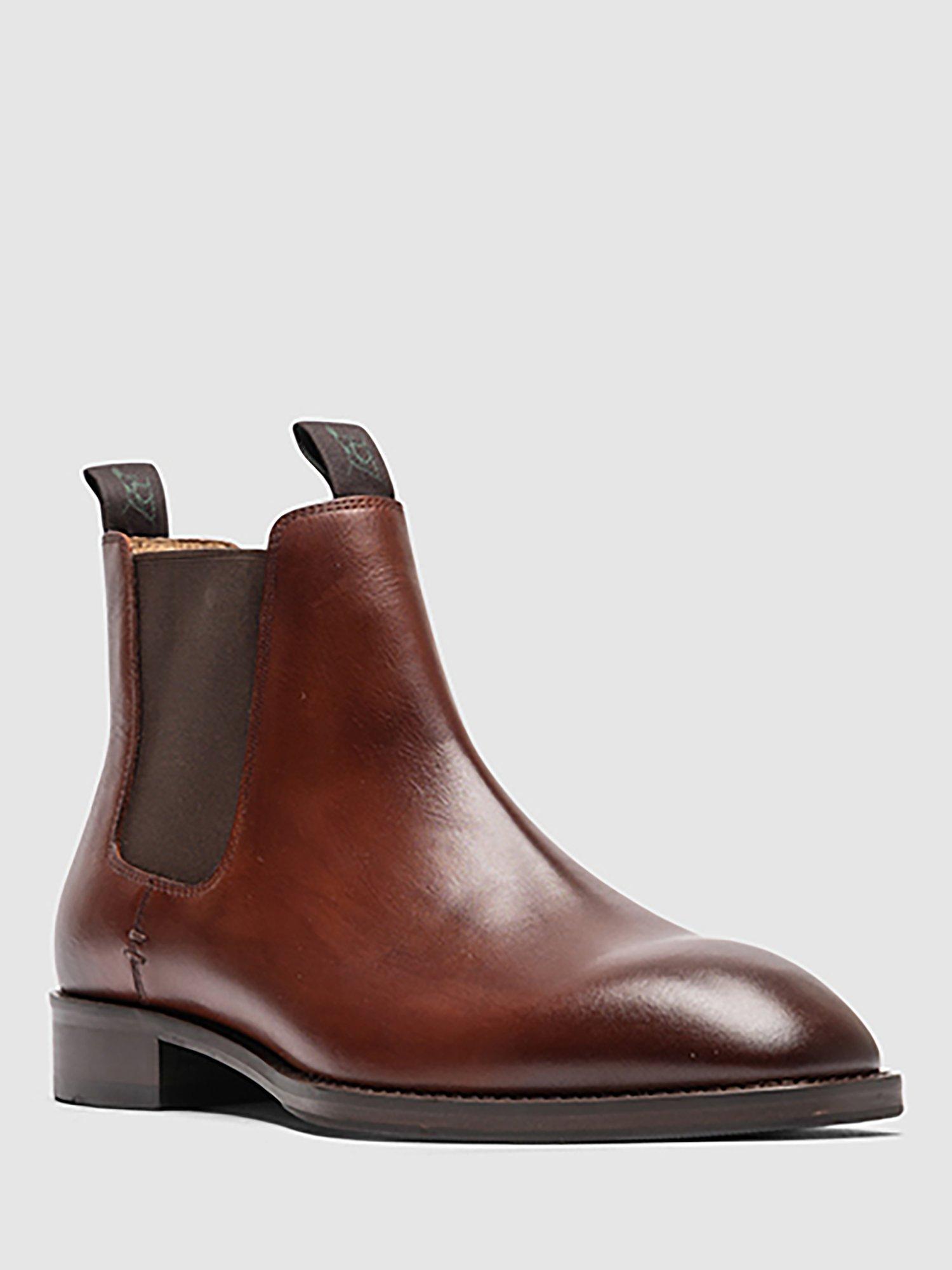 Rodd & Gunn Farmlands Leather Chelsea Boots, Chestnut, 6