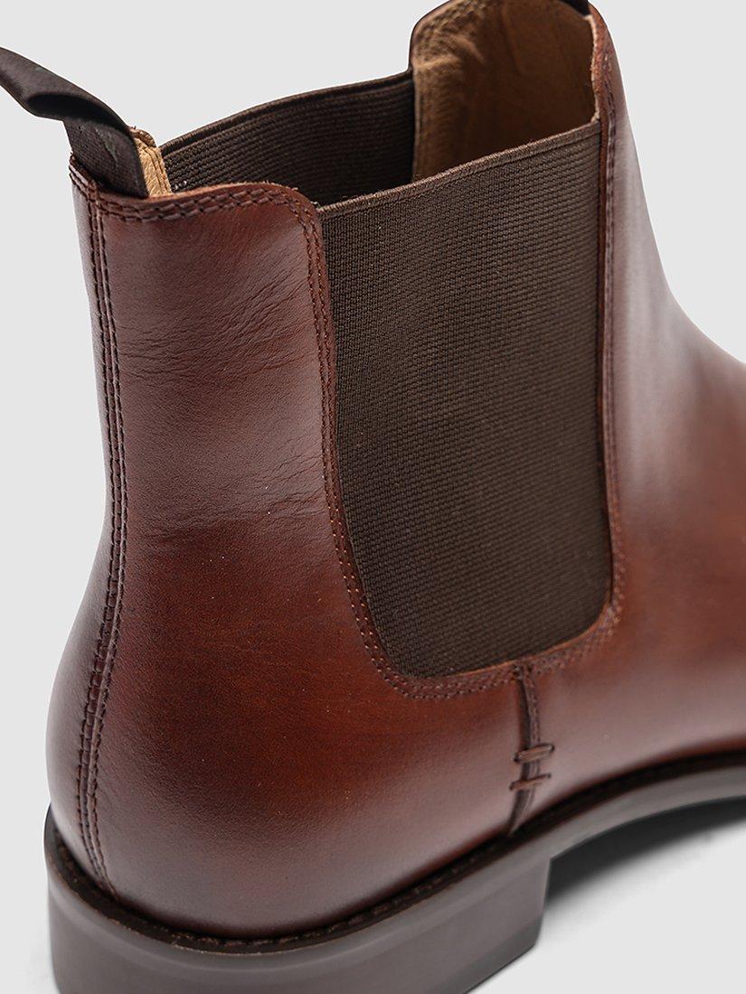 Rodd & Gunn Farmlands Leather Chelsea Boots, Chestnut, 6