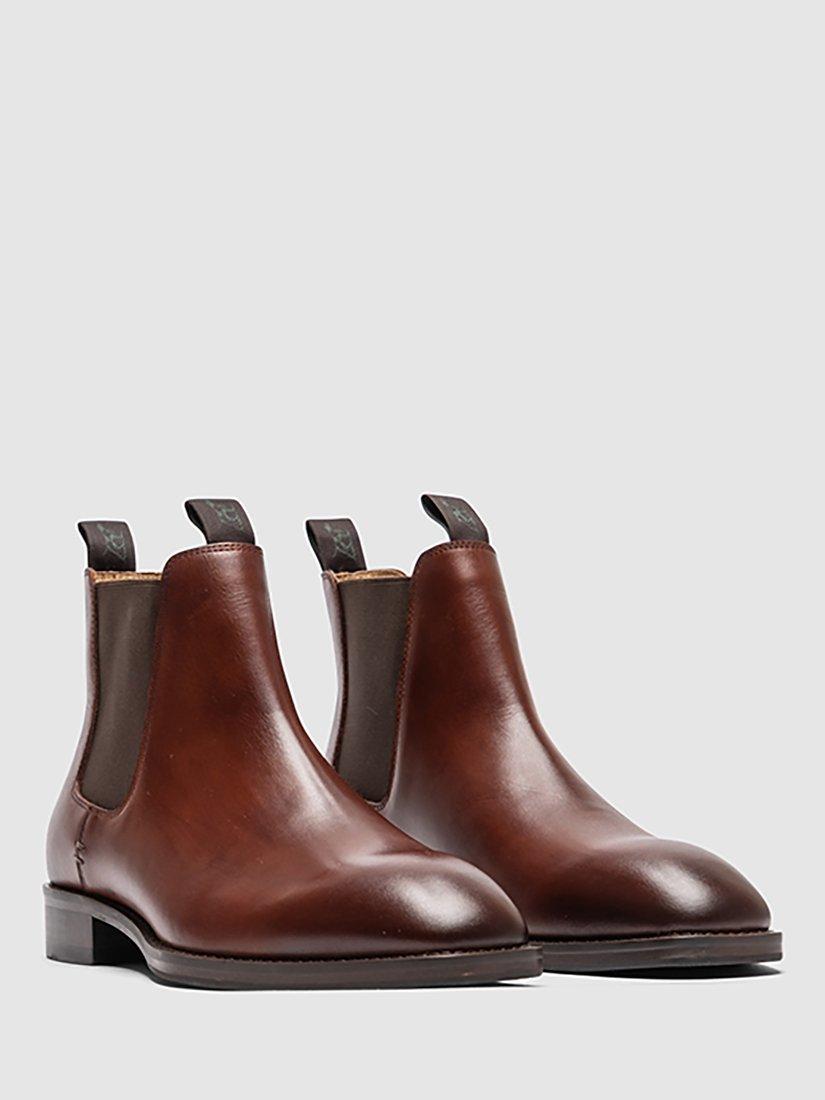 Rodd & Gunn Farmlands Leather Chelsea Boots, Chestnut, 6