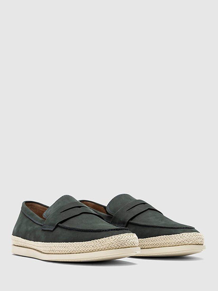 Rodd & Gunn Huaraki Jute Detail Leather Loafers, Indigo, 6