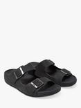 FitFlop Gogh Moc Leather Sliders, Black