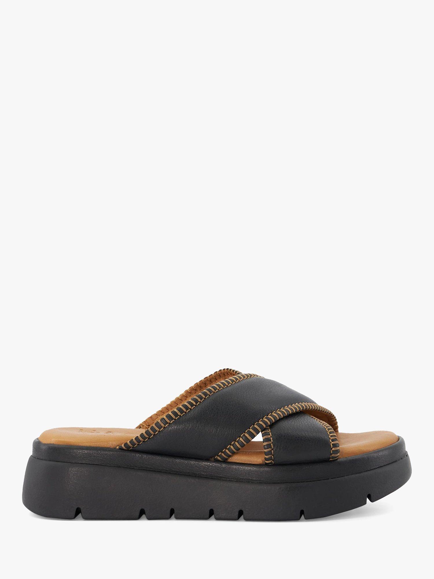 Dune London Litch Leather Slider Sandals