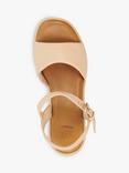 Dune Komodo Leather Memory Foam Wedge Sandals