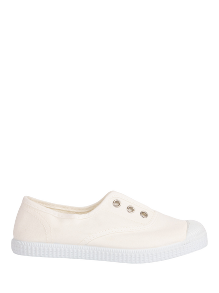 Trotters Adult Hampton Plum Canvas Shoes, White