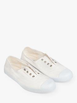 Trotters Adult Hampton Plum Canvas Shoes - view 2, White