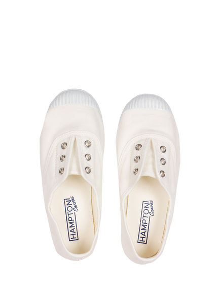 Trotters Adult Hampton Plum Canvas Shoes - view 2, White