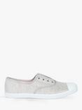 Trotters Adult Hampton Plum Canvas Shoes, Silver
