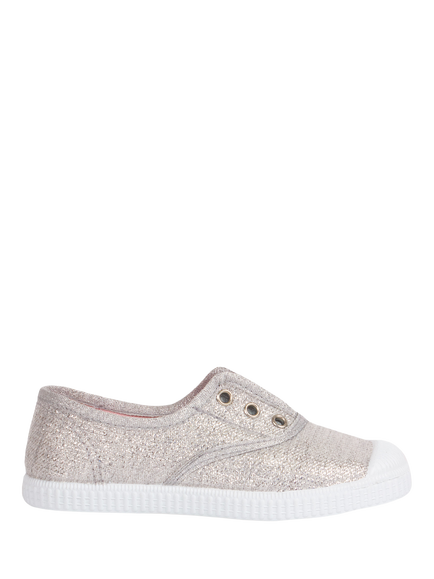 Trotters Adult Hampton Plum Canvas Shoes, Silver