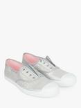 Trotters Adult Hampton Plum Canvas Shoes, Silver