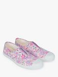 Trotters Adult Hampton Plum Betsy Print Canvas Plimsolls, Lilac/Multi