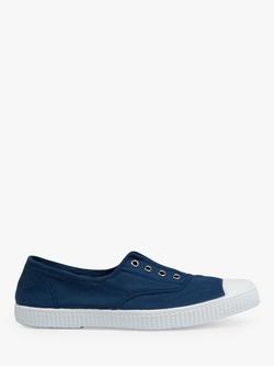 Trotters Adult Hampton Plum Canvas Shoes, Navy