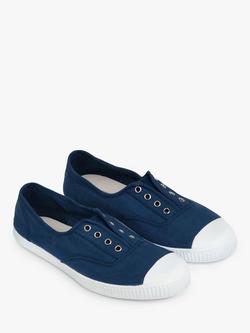 Trotters Adult Hampton Plum Canvas Shoes - view 2, Navy