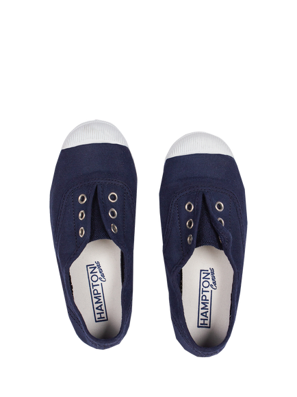 Trotters Adult Hampton Plum Canvas Shoes - view 2, Navy