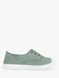 Trotters Adult Hampton Canvas Plum Plimsolls, Olive