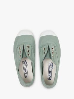 Trotters Kids' Hampton Plum Canvas Plimsolls - view 2, Olive