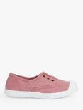 Trotters Kids' Hampton Plum Canvas Plimsolls, Rosa