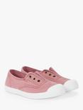 Trotters Kids' Hampton Plum Canvas Plimsolls, Rosa