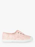 Trotters Kids' Hampton Plum Betsy Print Canvas Plimsolls