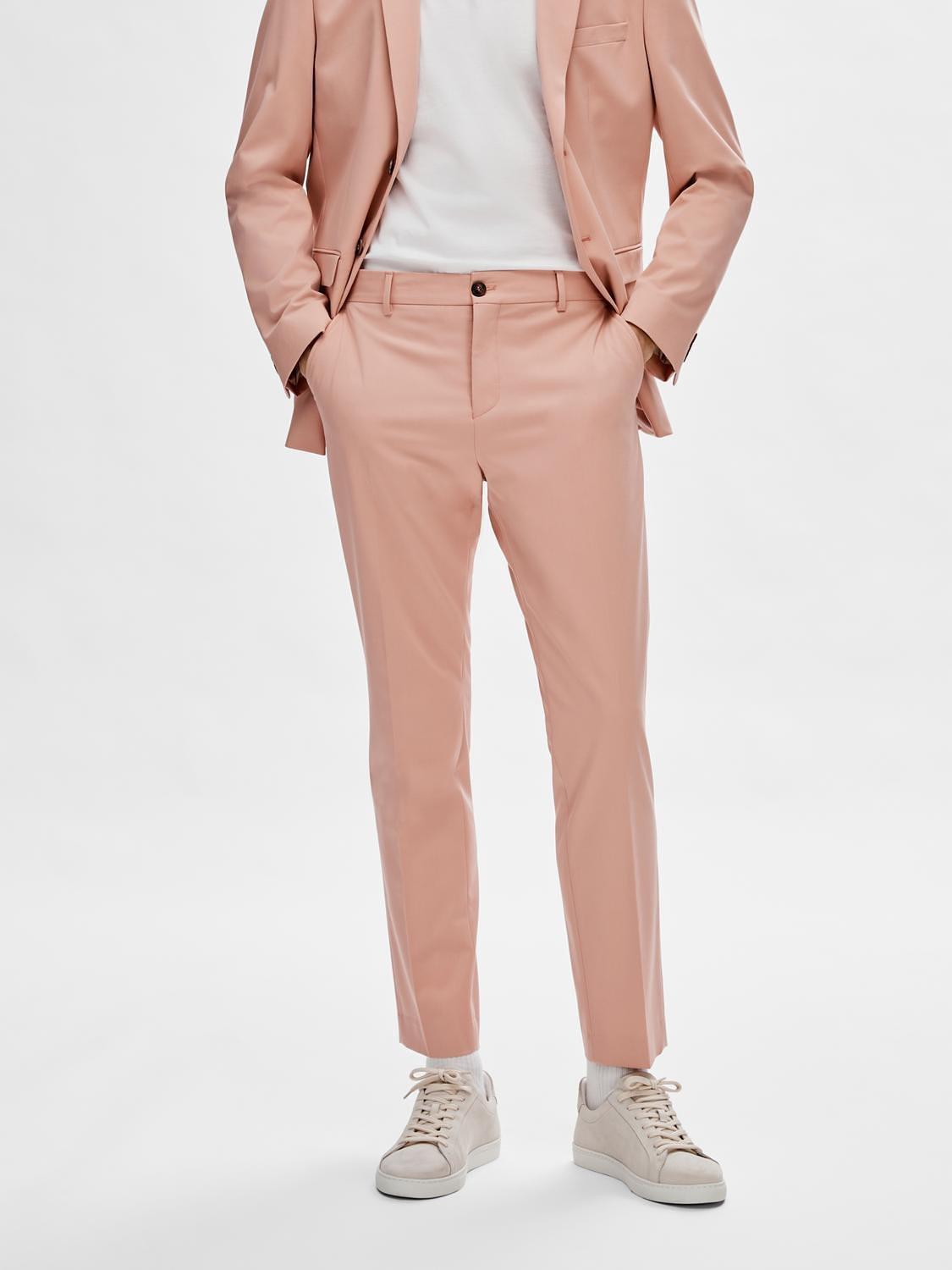 Product image 1 of 6, which shows Selected Liam Slim Fit Suit Trousers, Misty Rose, 38R