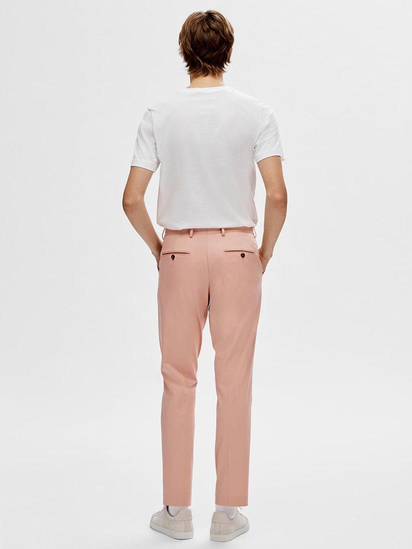 Product image 5 of 6, which shows Selected Liam Slim Fit Suit Trousers, Misty Rose, 38R