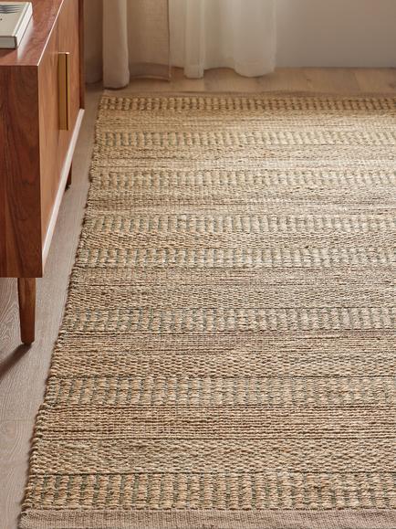 John Lewis Grained Hand Woven Jute Rich Rug - view 2, Green