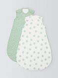 John Lewis ANYDAY Spot Print Baby Sleeping Bag, 2.5 Tog, Pack of 2, Mist