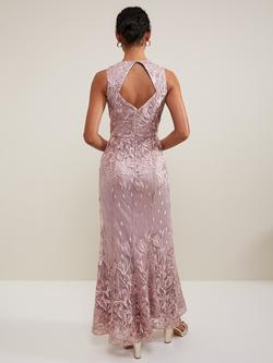 Phase Eight Jaclyn Embroidered Maxi Dress, Pale Pink - view 2, Pale Pink
