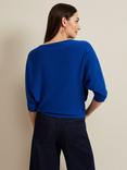 Phase Eight Cristine Fine Knit Batwing Jumper, Cobalt