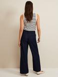 Phase Eight Liana High Waist Wide Leg Jeans, Dark Wash