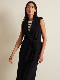 Phase Eight Jade Sleeveless Tailored Jacket, Navy, Navy