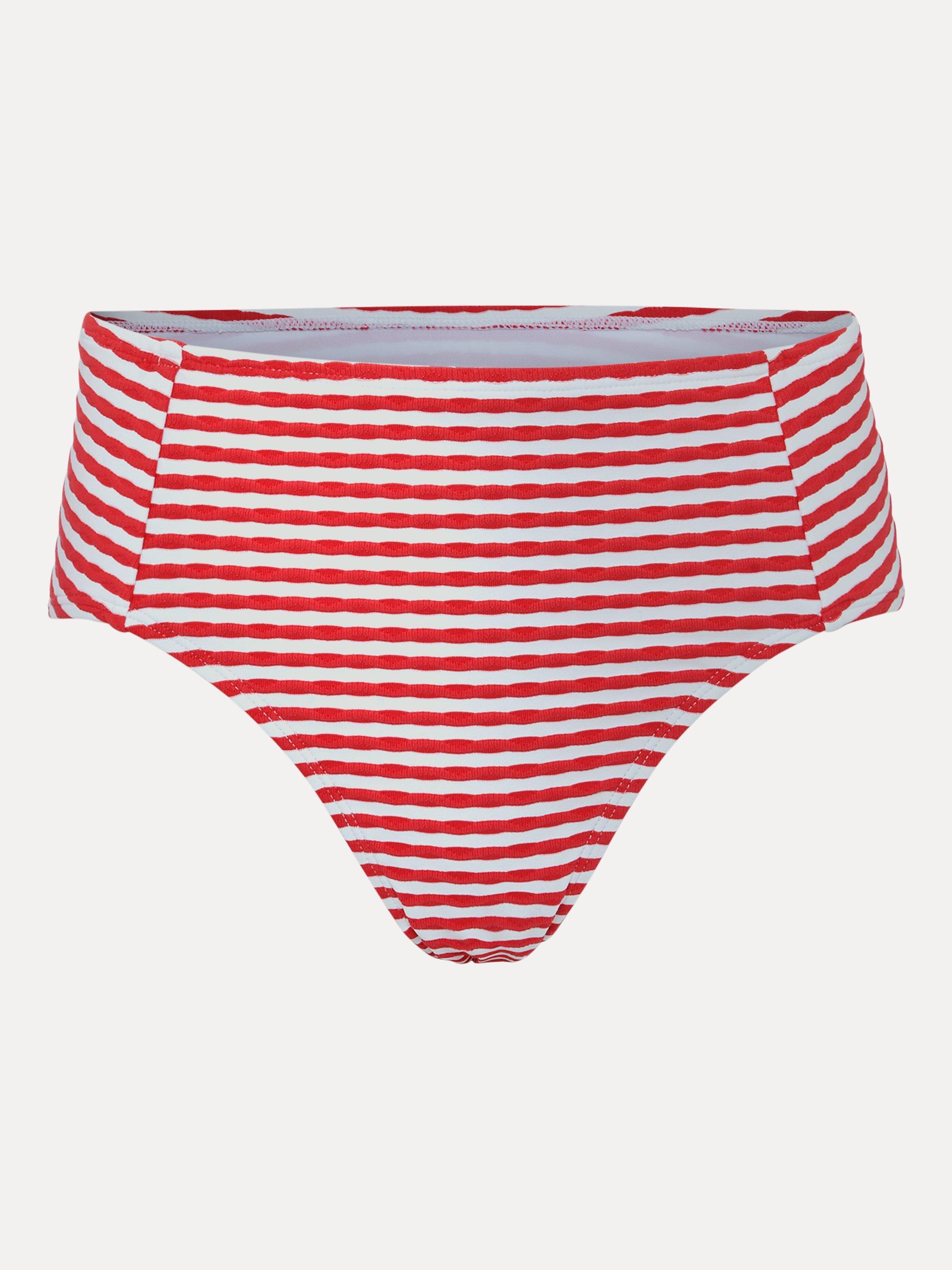 Product image 5 of 7, which shows Phase Eight Stripe Tankini Bottoms, Red/White, 16