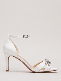 Phase Eight Crystal Embellished Sandals, Ivory, Ivory