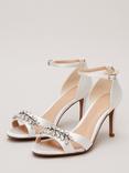 Phase Eight Crystal Embellished Sandals, Ivory