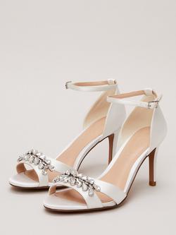 Phase Eight Crystal Embellished Sandals, Ivory - view 2, Ivory