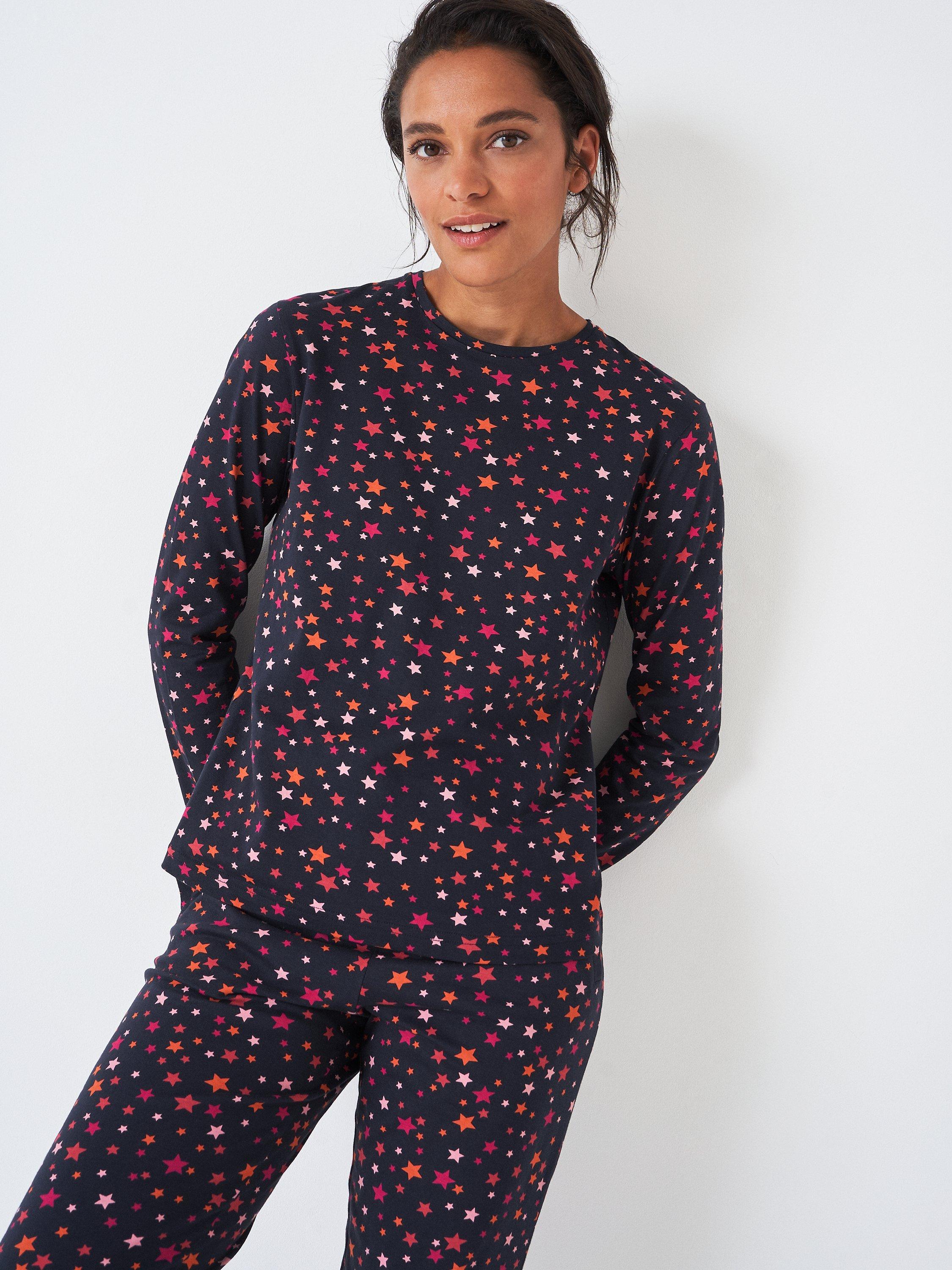 Crew Clothing Star Print Top, Navy Blue