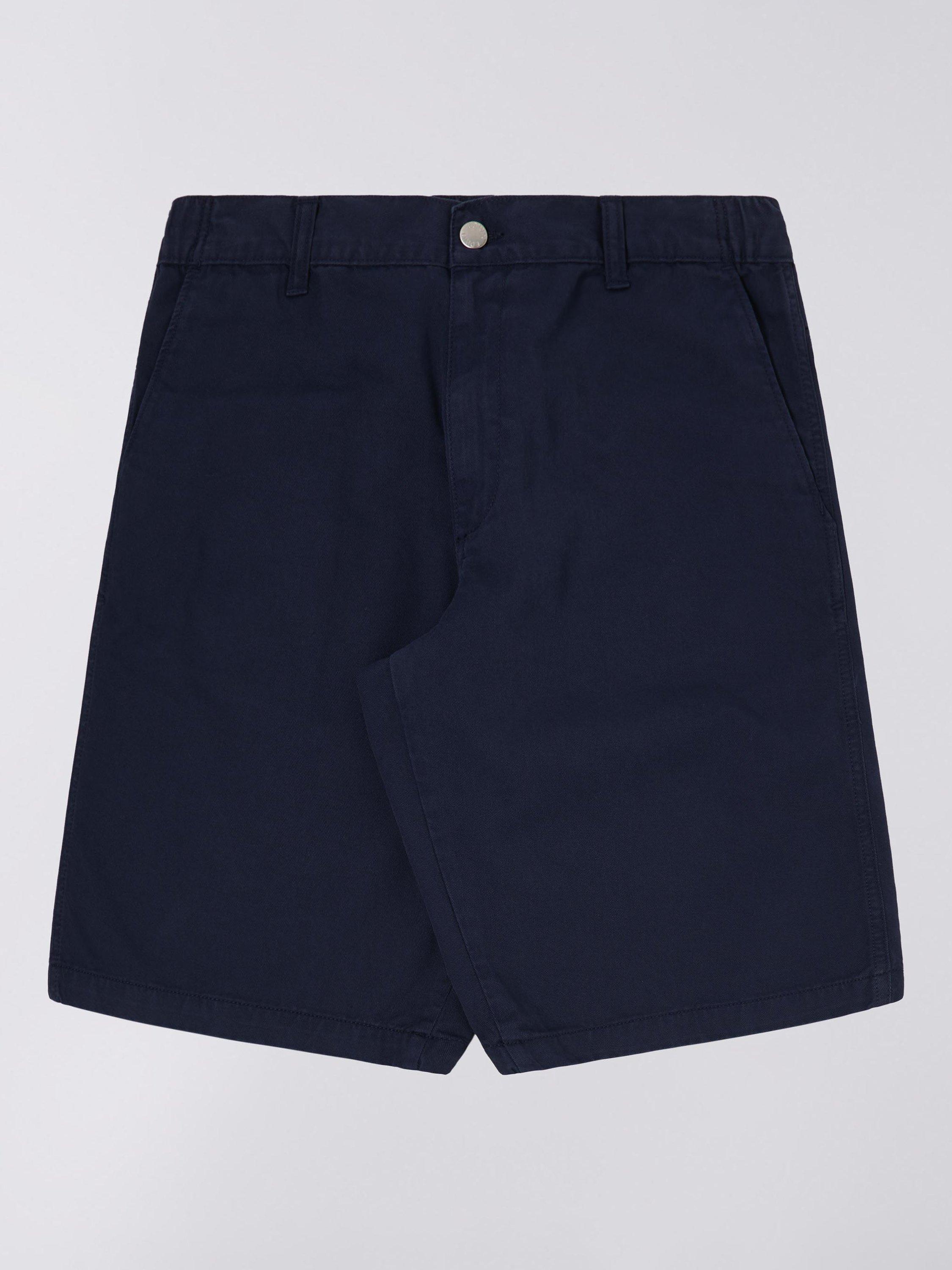 Edwin Gangis Twill Shorts, Navy