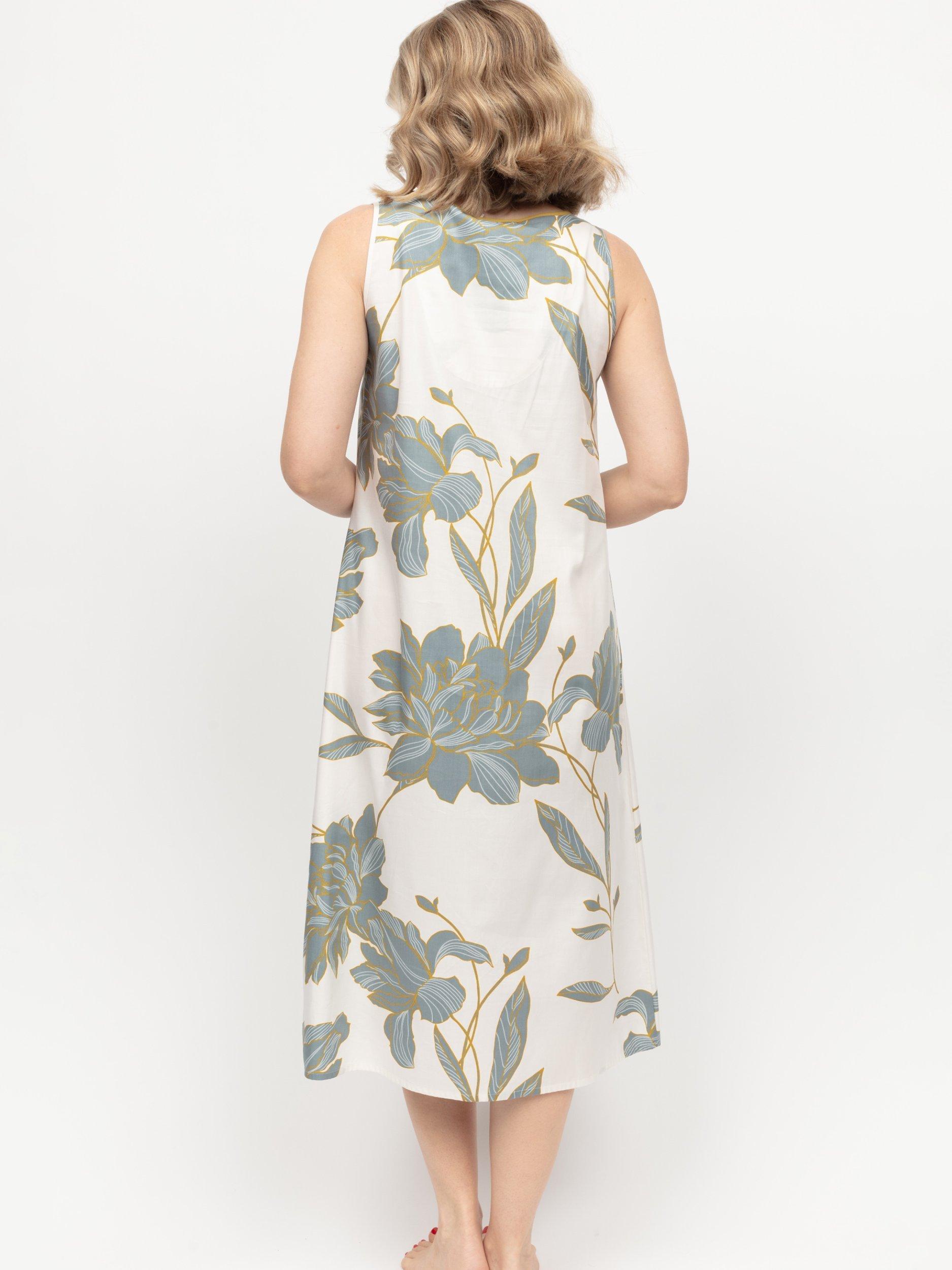 Product image 3 of 4, which shows Cyberjammies Piper Floral Print Midi Nightdress, White, 8