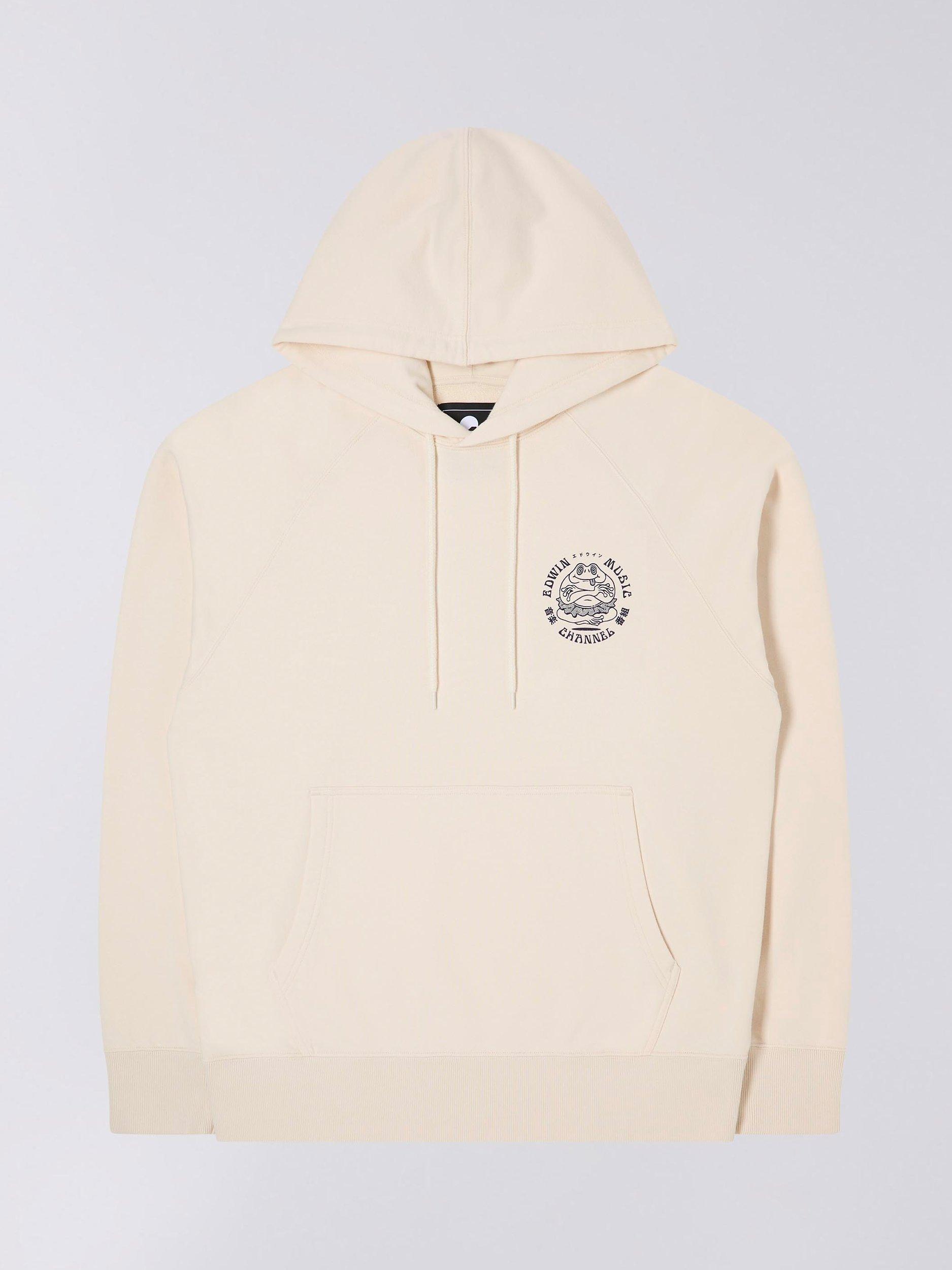 Edwin Music Channel Oversized Hoodie, Whisper White