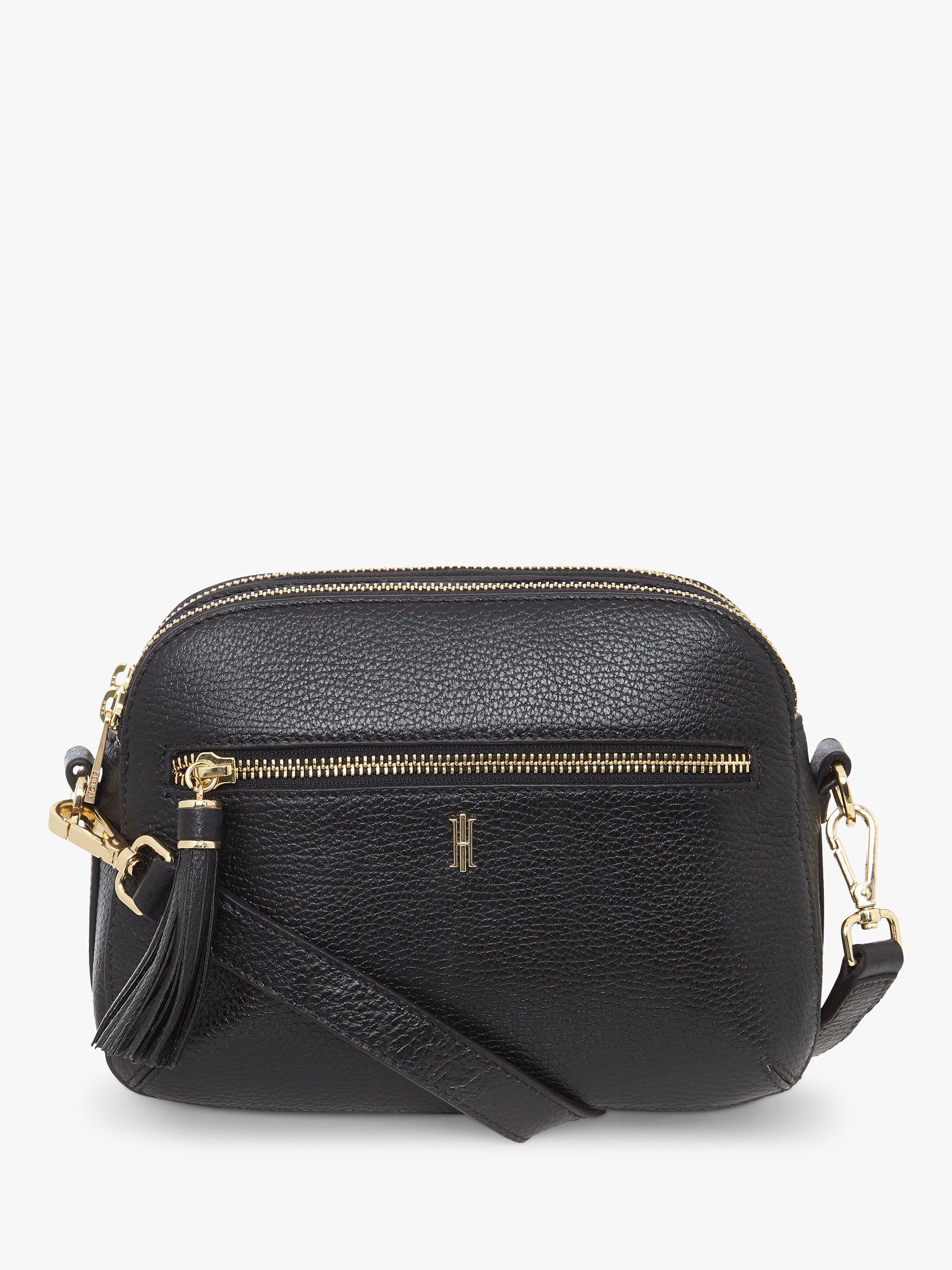 Product image 1 of 5, which shows Hobbs Carlton Leather Cross Body Bag, Black, One Size