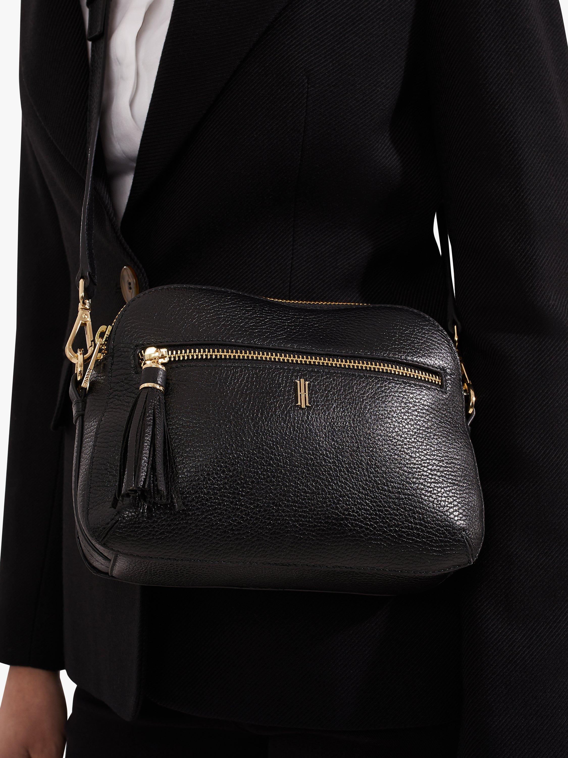 Product image 5 of 5, which shows Hobbs Carlton Leather Cross Body Bag, Black, One Size