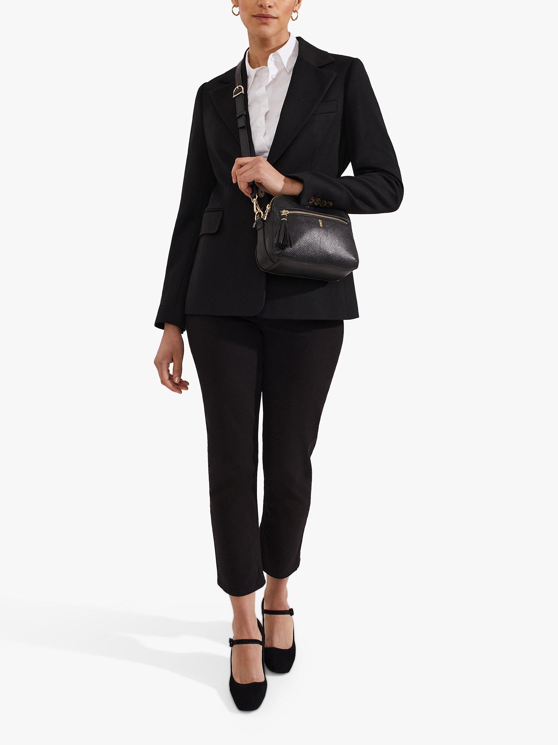 Product image 4 of 5, which shows Hobbs Carlton Leather Cross Body Bag, Black, One Size