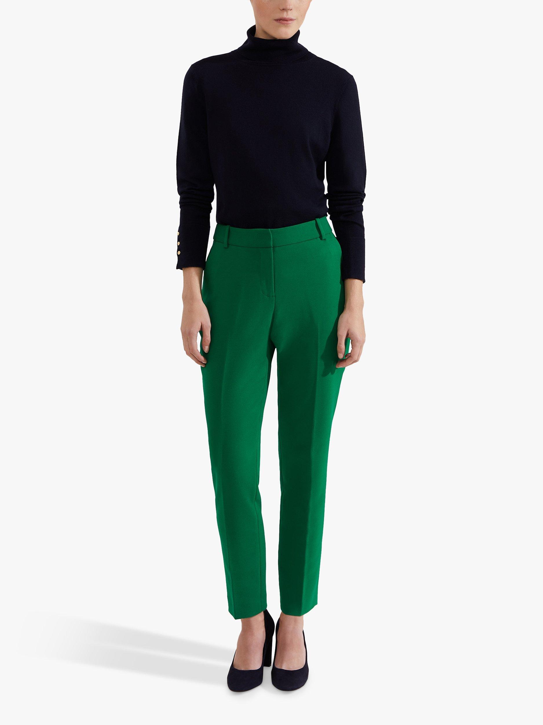 Hobbs Petite Suki Trousers, Malachite Green, 14