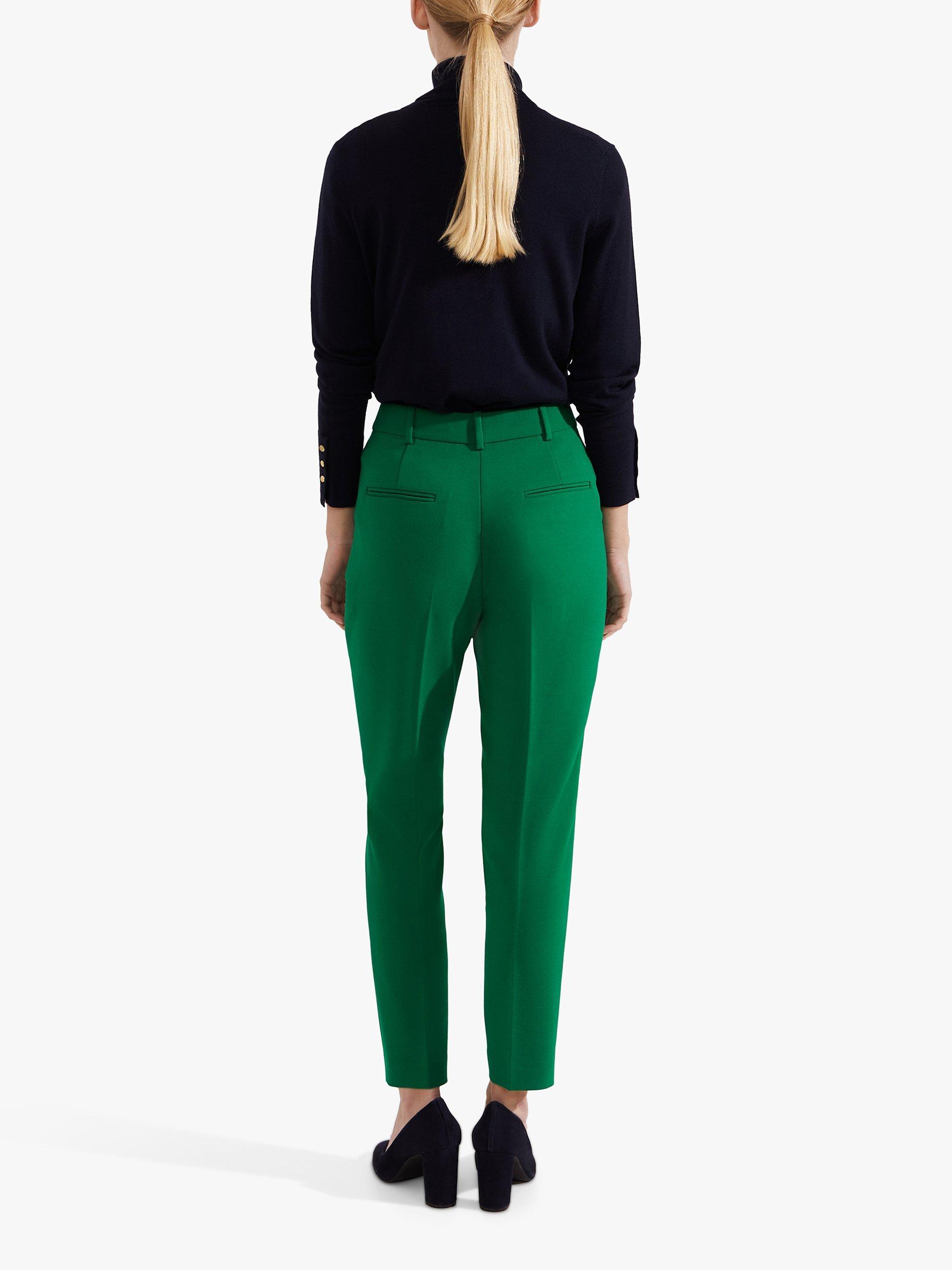 Hobbs Petite Suki Trousers, Malachite Green, 14