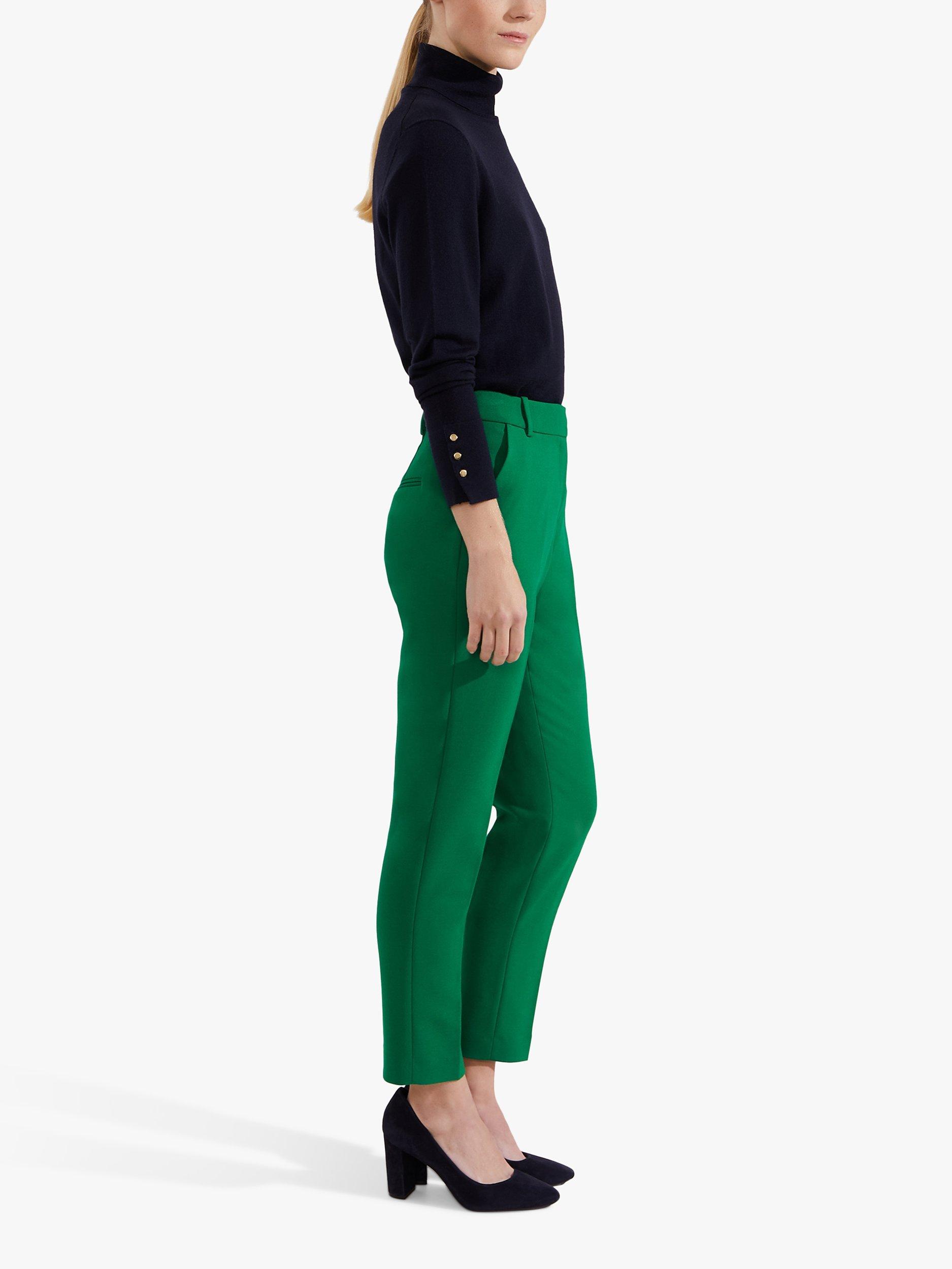 Hobbs Petite Suki Trousers, Malachite Green, 14