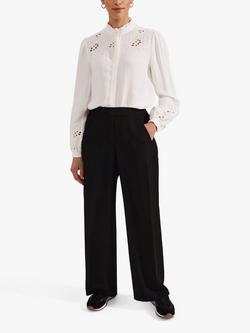 Hobbs Fatima Wide Leg Trousers, Black, Black